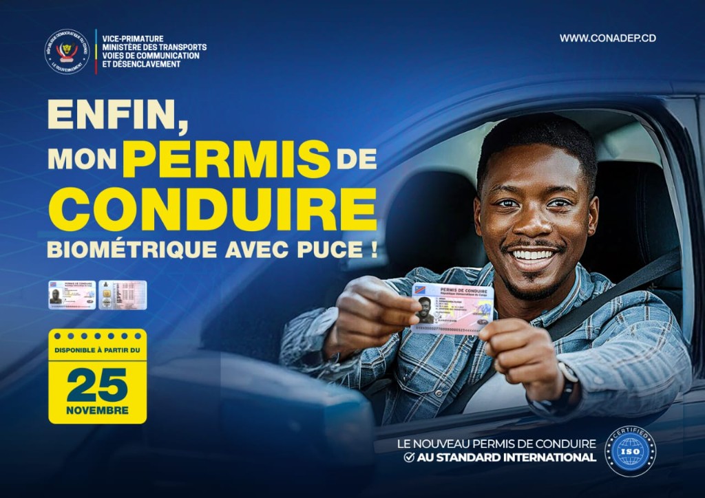 Nouveau permis de conduire biométrique avec puce — SPC RDC
